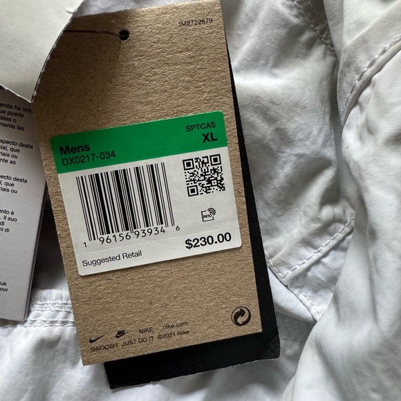 Nike Tech Pack Men's White gray watercolor Hooded sports Jacket windbreaker XL - Picture 11 of 15